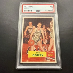 1957 Topps Bob Cousy #17 PSA 5 EX CENTERED - Picture 1 of 2