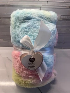 Parent's Choice Plush Tie-Dye Blanket With Faux Sherpa Lining 30"X 40" New - Picture 1 of 6