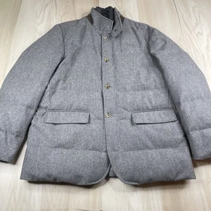 Brooks Brothers Duck Down Wool Parka Jacket Winter Coat Vitale Barberis Size XL - Picture 1 of 20