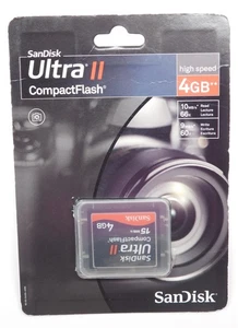 New SanDisk Ultra II 4.0 GB SDCFH-4096-AC11 CompactFlash Memory Card - Picture 1 of 4