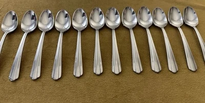 (12) Teaspoons Hampton Silversmiths CENTRAL Stainless 18/10 Glossy - Image 1 of 4