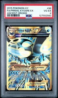 Primal Kyogre EX 96 Pokemon Card Ultra XY Ancient Origins 2015 Nintendo PSA 4 - Image 1 of 3
