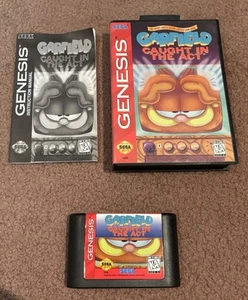Garfield: Caught in the Act (Sega Genesis) CIB COMPLETE & TESTED (Label Damage) - Picture 1 of 3