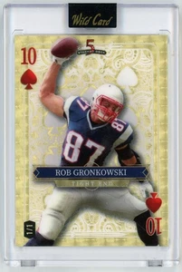 Rob Gronkowski 1/1 2024 Wild Card 5 Card Draw Stacked Deck Gold Vinyl Patriots - Picture 1 of 2