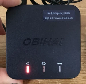 POUR PIECES Obihai OBi200 VOIP Google Voice Internet Phone Modem avec adaptateur secteur - Photo 1/10