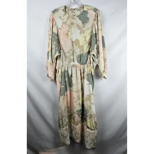 Vtg The Jones Girl Modest Dress Women's 18 Winged Sleeves USA - Picture 1 of 8