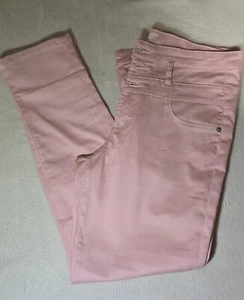 No Boundaries Misses Mid-rise Boyfriend Pink Pants Faux Front Pockets Size 11 - Picture 1 of 11