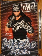 VINTAGE BLUE MACHO MAN RANDY SAVAGE POSTER 1996 LJN WRESTLING WCW NWO WWE WWF 