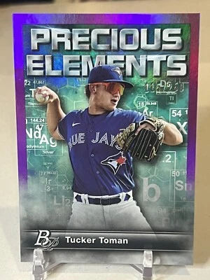 TUCKER TOMAN /250 Purple Precious Elements 2023 Bowman Platinum #PE-29 Blue Jays - Image 1 of 3