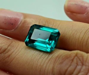 Piedra preciosa granate verde tsavorita natural 8 quilates corte esmeralda granate anillo piedra preciosa - Imagen 1 de 7