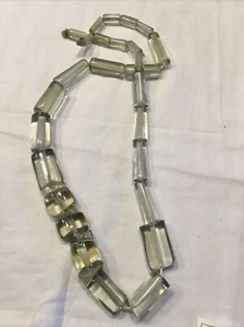 Collana vintage metà secolo grandi perle laureate dichiarazione grossa lucite 28" - Foto 1 di 9