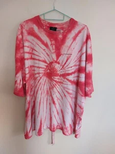 Peaceminusone designer Miami exclusive men's red tie-dye t-shirt top Korean kpop - Picture 1 of 7