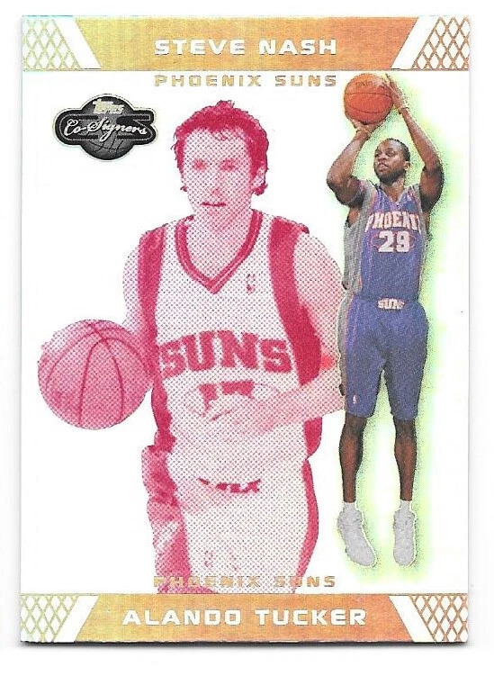 2007-08 Topps Co-Signers Silver Red Foil #54 Alando Tucker Steve Nash 13/39 - Image 1 of 2