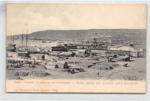 Azerbaijan - BAKU - The harbour and a view of the cemeteries - Publ. Stengel & C - Picture 1 of 2