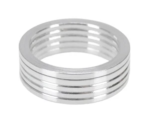 Bicycle MINI BMX ROAD MTB headset spacers 1" threadless (SET of 5) 2mm - SILVER - Picture 1 of 1