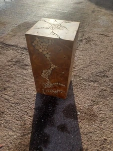 Teak Root Lamp Table / Side Table Tall 35cm wide with coin effect - Picture 1 of 5