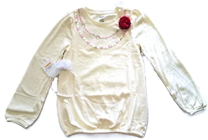 Girls GYMBOREE Parisian Chic ivory t shirt set 9 NWT white headband 2012 bow - Picture 1 of 6