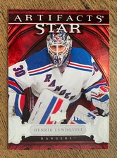 2009-10 Upper Deck Artifacts SILVER STAR #141 - Henrik Lundqvist /75 (Rangers)