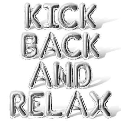 KICK BACK AND RELAX Balloon Banner -DIY Retirement Party Decorations - Image 1 of 4