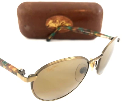 RARE MAUI JIM MERIDIAN SUNGLASSES Green Tortoise Bronze Polarized Lenses 167-16 - Image 1 of 4