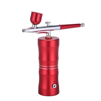 Kit de compresor de aire rojo/rosa pistola pulverizadora de pintura aerógrafo para arte en uñas pastel Foto 1 de 4