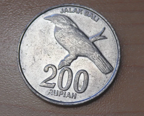 2003 Indonesia 200 Rupiah Bali Mynah Bird Cover