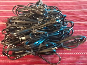 20 lot Tv Power cords Figure 8 Computer TV 2 prong approximately 5 ft. SHIP FAST - Afbeelding 1 van 2