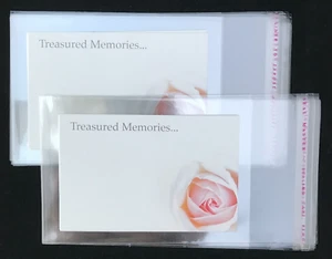 10 Florist Message Cards Treasured Memories Gift Tags 10 Cellophane Envelopes - Picture 1 of 1