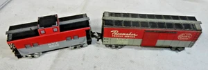 Boxcar Marx 174580 NYC Pacemaker (con rivetti) + latta 20102 NYC Caboose TAM 3/16ths - Foto 1 di 7