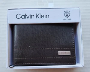 Calvin Klein Herren RFID Slimfold Extra Capacity Geldbörse - Dunkelbraun - Bild 1 von 14