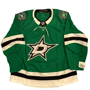 NEW Adidas MiC Authentic Dallas Stars PrimeGreen Team Issue Home Jersey Size 56 - Picture 1 of 6