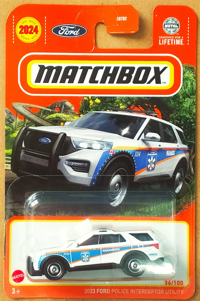 2024 Matchbox Roadtrip #36/100  2023 Ford Police Interceptor Utility - long card - Image 1 of 1