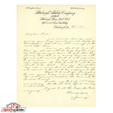 Barney Dreyfuss Pittsburgh Pirates Signed Auto Letter to HOFer Fred Clarke JSA