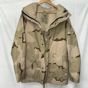 US Army Military Jacket Adult Desert Camo Parka Cold Weather Coat Mens Small Lon - Picture 1 of 5