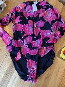 Neu mit Etikett Trina Turk Fleury Einteiler Paddelanzug Rashguard Badeanzug Gr. Large 🏝 182 $ - Bild 1 von 16