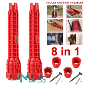 1/2x Llave para fregadero de grifo, herramienta multiusos para fontanería 8 en 1 - Bild 1 von 16