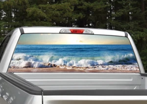 Beach Scene Sunset #2 Rear Window Decal Graphic for Truck SUV Van - Picture 1 of 3