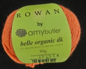 (144 €/kg): 50 g Rowan, amybutler belle organic dk SH 007 Cinnamon #1879 - Bild 1 von 2