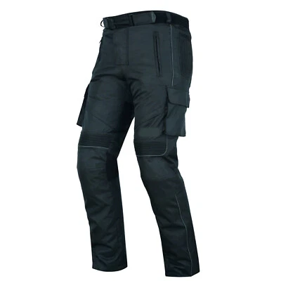 New Mens Motorcycle Textile Trousers Biker Motorbike Pants With Protectors Touring - Image 1 of 4