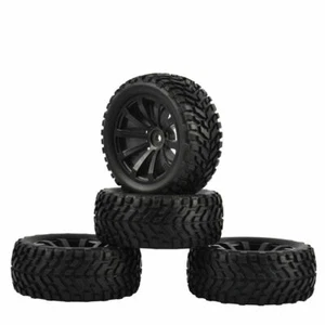 4Pcs 1/10 12mm Wheel hub 75mm Tyres for Tamiya Kyosho HSP HPI Rally Off-Road Car - Picture 1 of 9