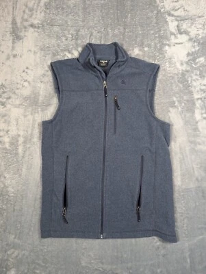 Solaris Blue Full Zip Fleece Vest Size Medium M Golf Preppy - Image 1 of 4