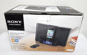 Sony Speaker Dock Station Clock Dream Machine ICF-CS15iP Iphone - Picture 1 of 3