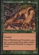 MTG-1x-Light Play, English-Weatherseed Treefolk-Urza's Legacy