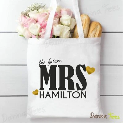 Bride to be tote bag. Personalised "the future MRS" gift bag. Hen Party weekend - Image 1 of 2