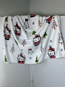 Hello Kitty Weihnachten Plüsch Überwurf 2025 - Festliche Feiertage Decke 50x70 Neu - Bild 1 von 8