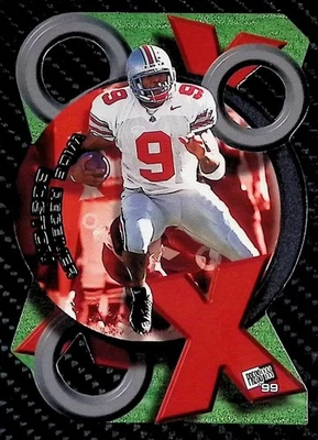 David Boston - 1999 Press Pass #XO11 X's and O's - Die-Cut - RC - Buckeyes - Image 1 of 3