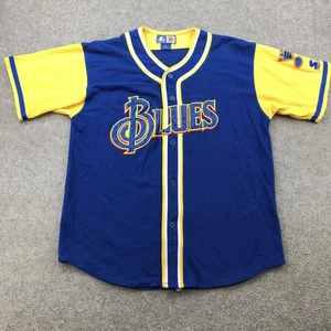 Vintage St. Louis Blues Baseball Jersey Mens XL NHL Hockey Button Retro Starter - Picture 1 of 10