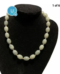 Vintage Joan Rivers Jade Lucite Gold Tone Beaded Necklace Signed Estate Costume  - Bild 1 von 5