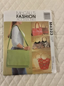 McCall’s M4323 Fashion Accessories Lined Bags Five Styles Sewing Pattern  Uncut - Picture 1 of 2
