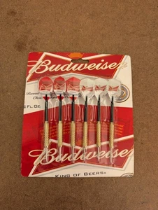 6 puntas de acero para dardos profesionales Budweiser nuevas en paquete - Imagen 1 de 5